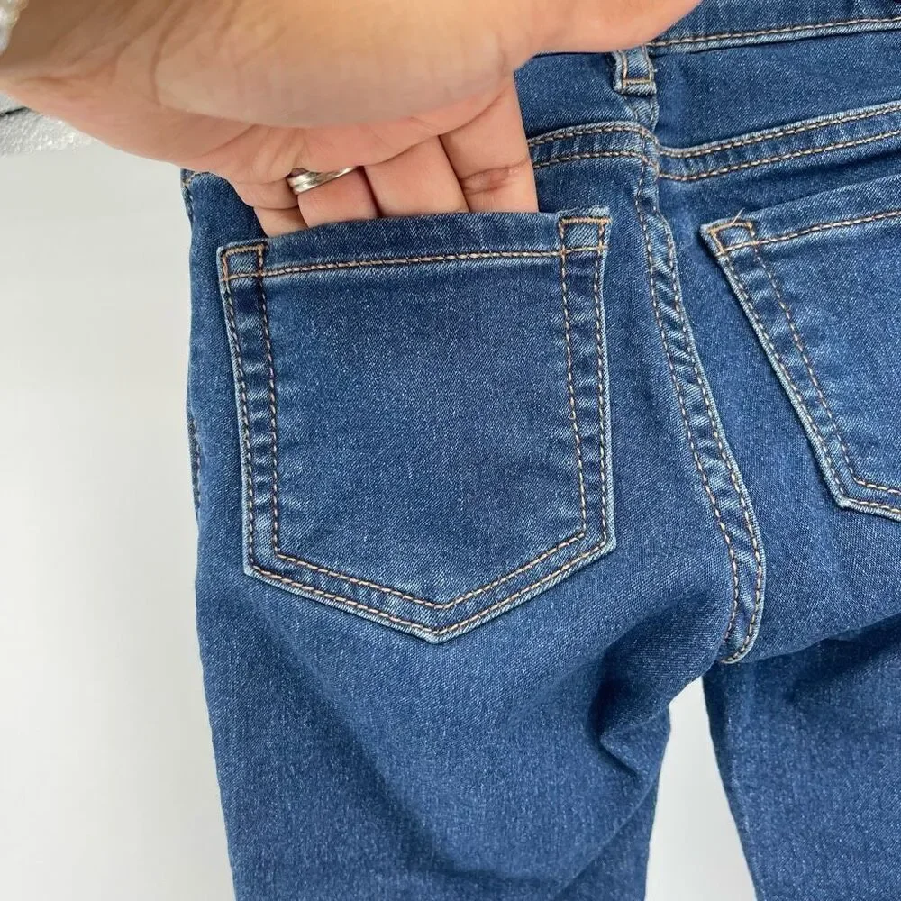 The Children’s Place Girls Dark Wash Knit Denim Jeggings Size 5 Skinny Stretch